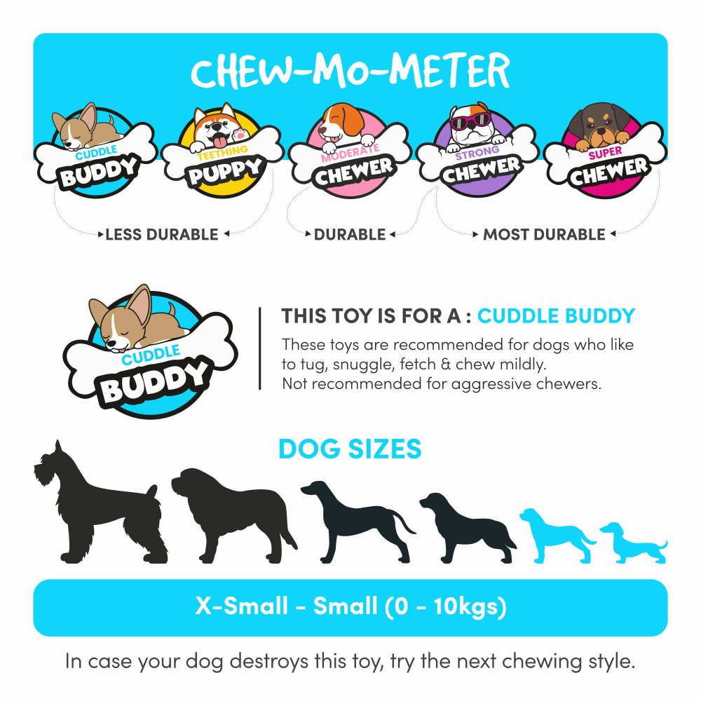 Barkbutler x Fofos Latex Monkey Squeaky Toy for Dogs (Grey)