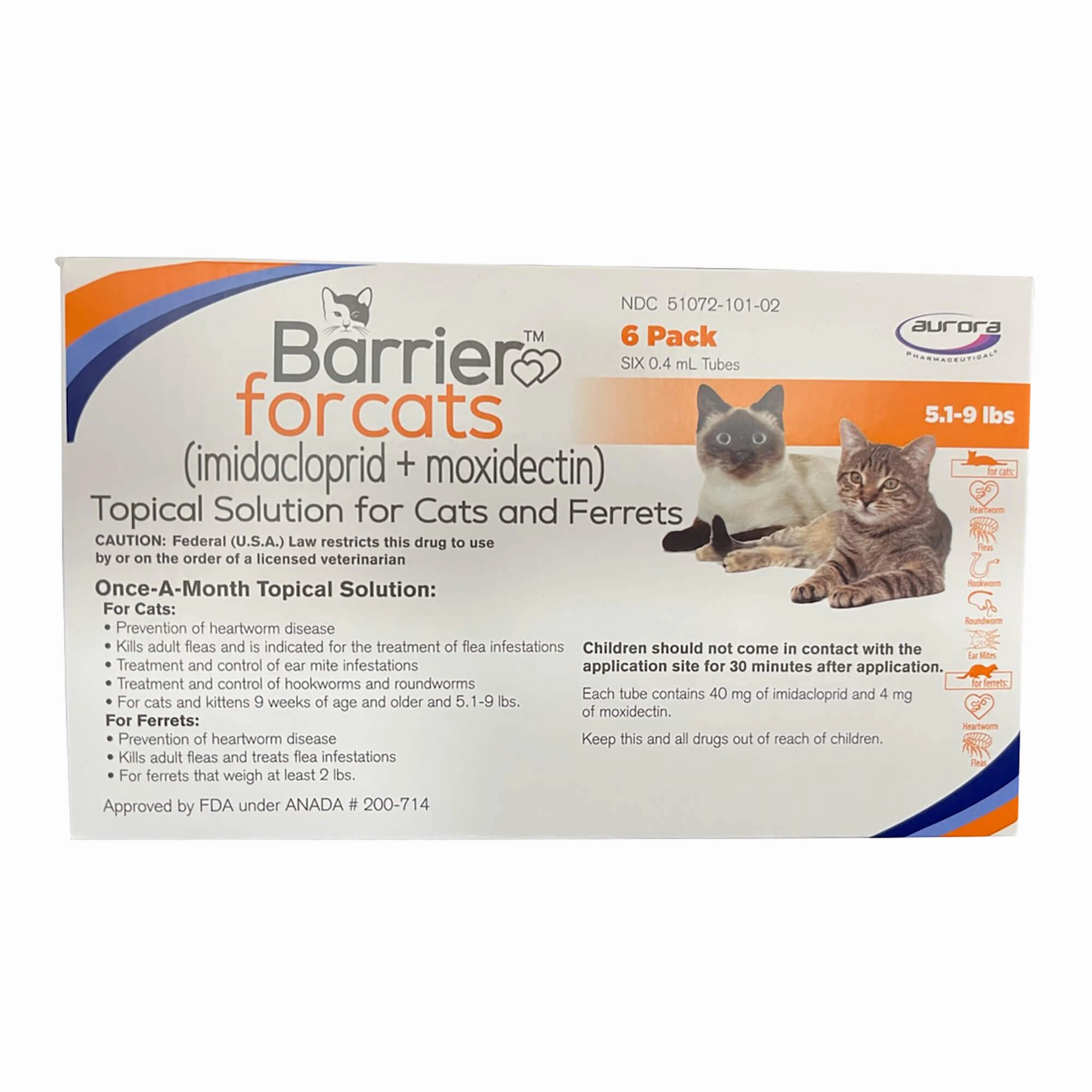 Barrier (imidacloprid   moxidectin) Once-a-month Topical Solution for Cats