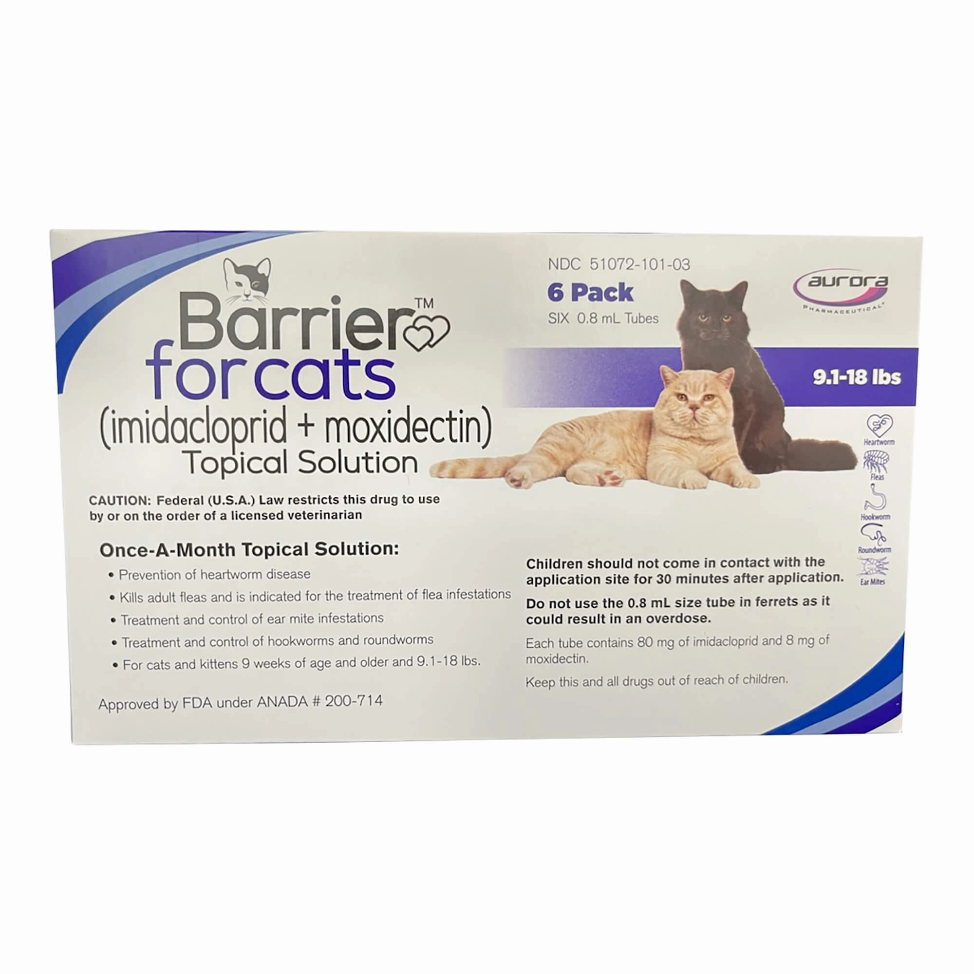 Barrier (imidacloprid   moxidectin) Once-a-month Topical Solution for Cats