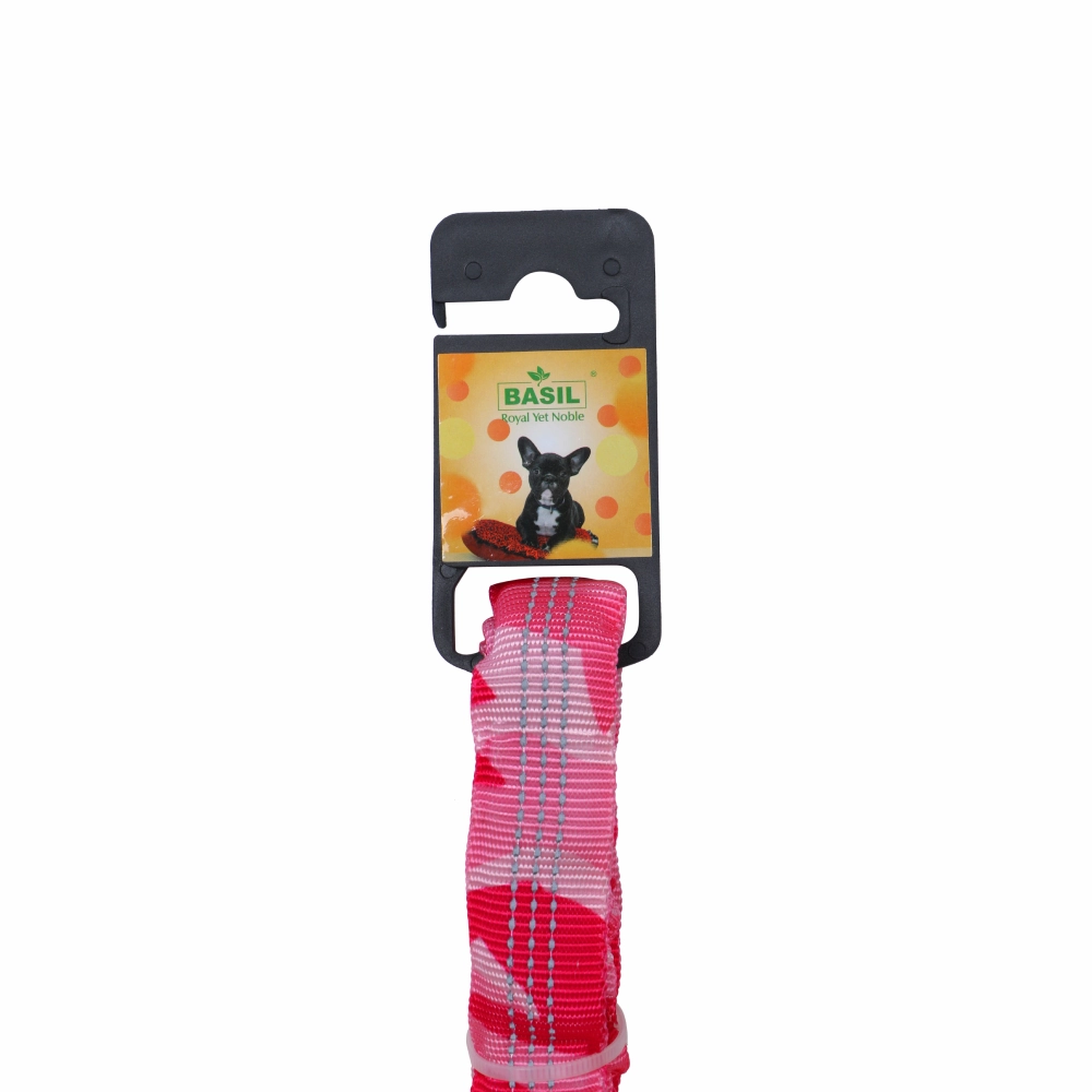 Basil Shock Absorbing Stretch Leash for Dogs (Pink)