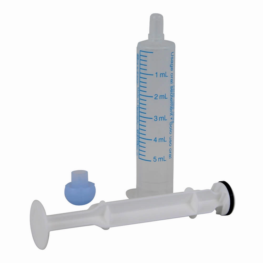 Baxter Oral Syringe, Full Plunger, Clear