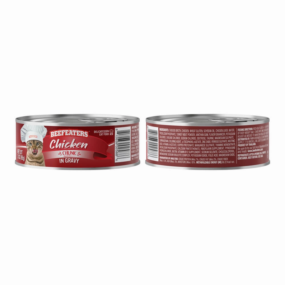Beefeaters Chunk Gravy Wet Cat Food, Case of 24
