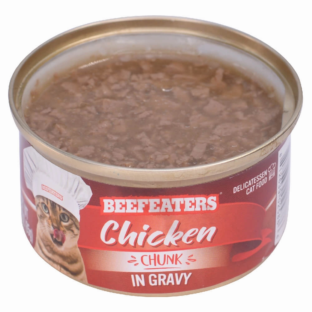 Beefeaters Chunk Gravy Wet Cat Food, Case of 24
