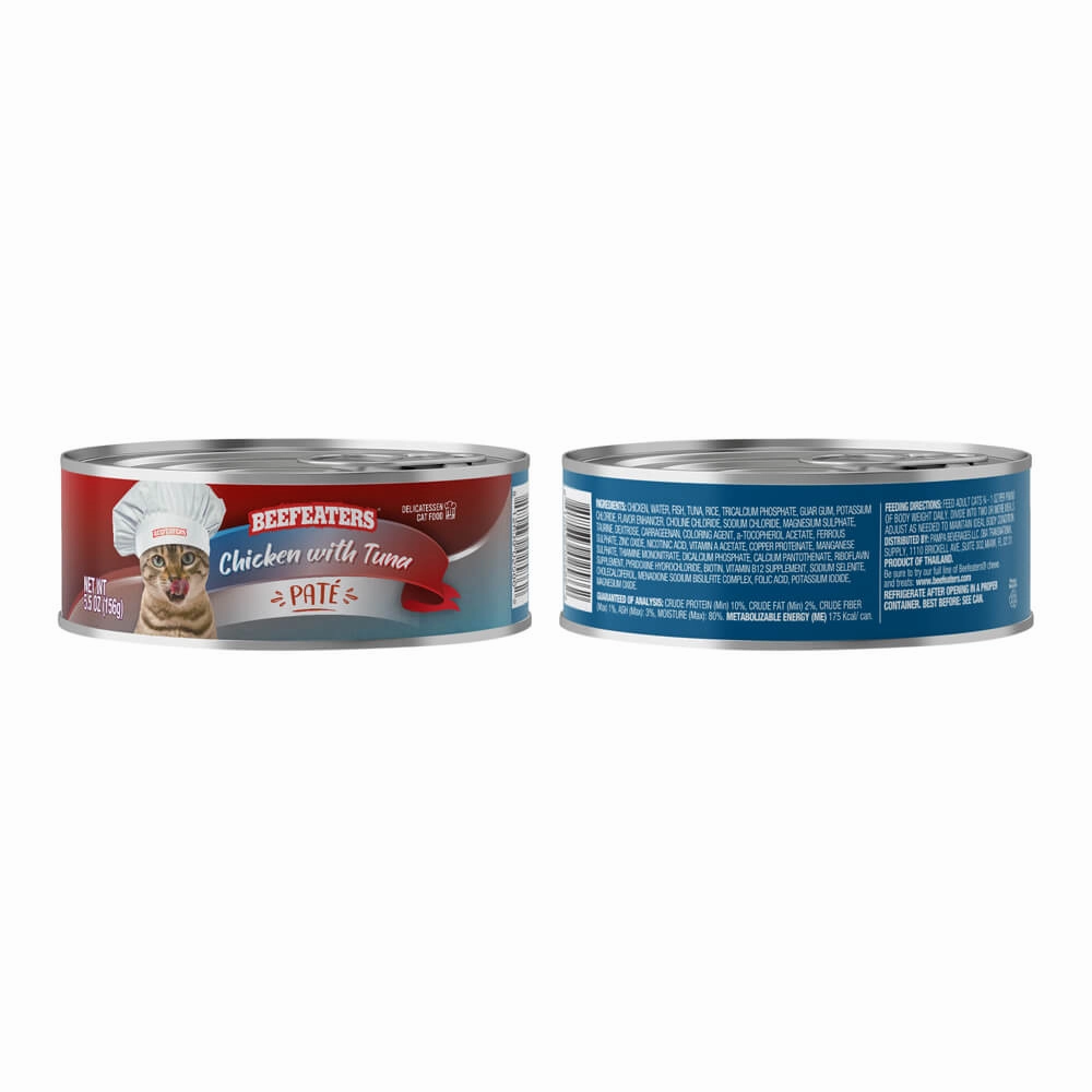Beefeaters Pate Wet Cat Food, Case of 24