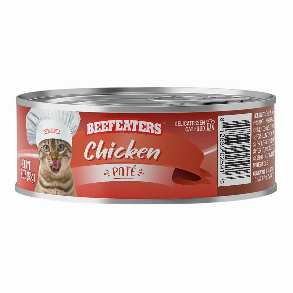 Beefeaters Pate Wet Cat Food, Case of 24