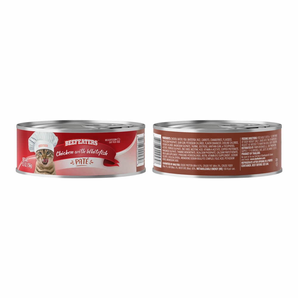 Beefeaters Pate Wet Cat Food, Case of 24