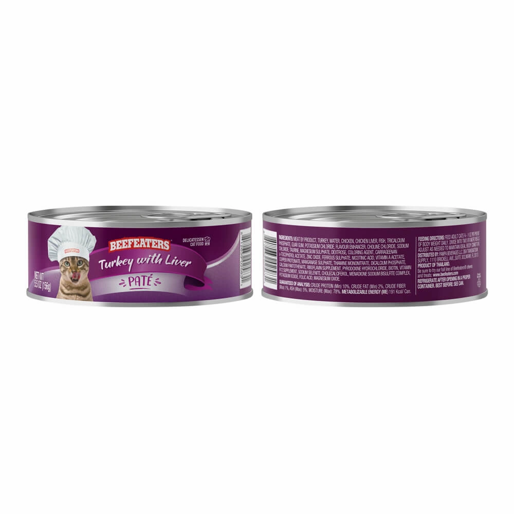 Beefeaters Pate Wet Cat Food, Case of 24