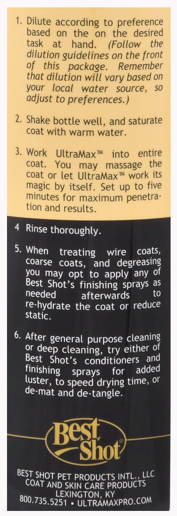 Best Shot UltraMAX Pro "4-in-1" Shampoo