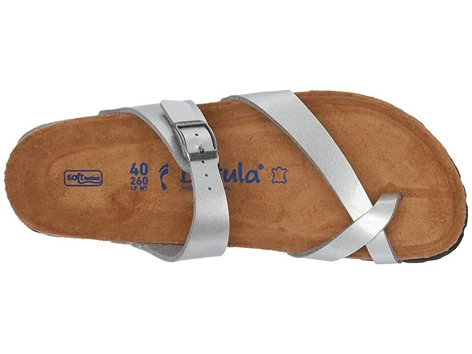 Betula By Birkenstock Mia Sandal Femme 6-6.5 Argent Birko-Flor Enfilage KHD940