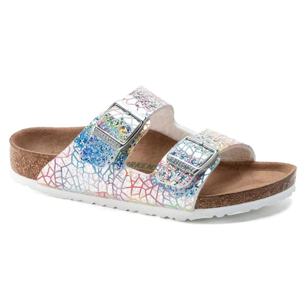 Birkenstock Arizona BS Flashy Hologram Argent 1022173 Préscolaire