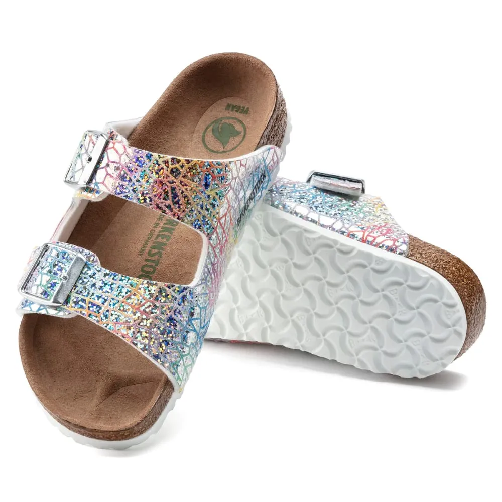 Birkenstock Arizona BS Flashy Hologram Argent 1022173 Préscolaire
