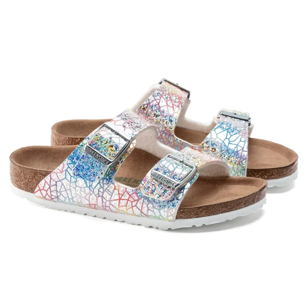 Birkenstock Arizona BS Flashy Hologram Argent 1022173 Préscolaire