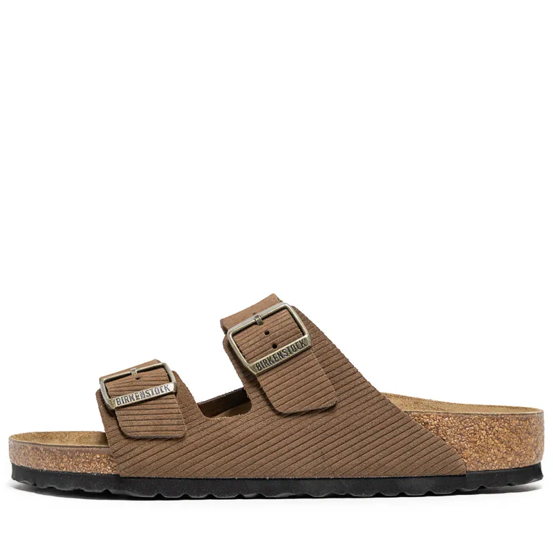 Birkenstock Arizona en daim velours côtelé - Thé foncé