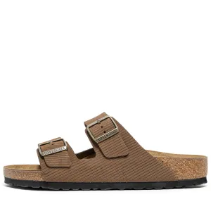 Birkenstock Arizona en daim velours côtelé - Thé foncé