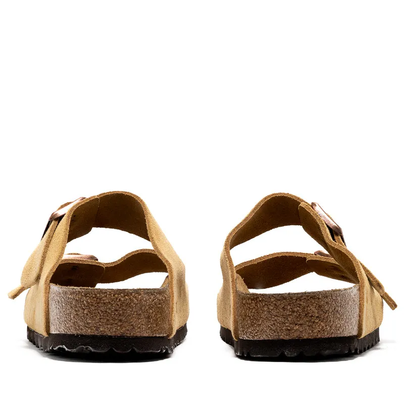 Birkenstock Arizona en daim - Crème latte