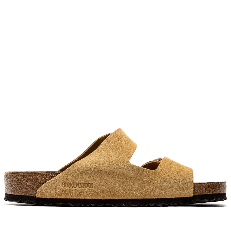 Birkenstock Arizona en daim - Crème latte