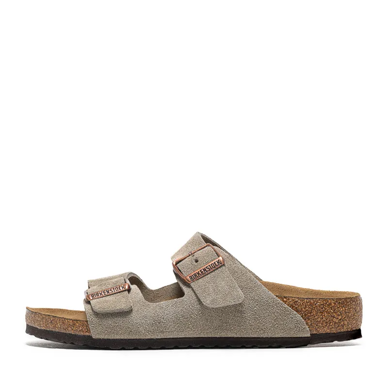 Birkenstock Arizona en daim (PS) - Taupe