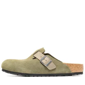 Birkenstock Boston en daim et cuir huilé - Thym