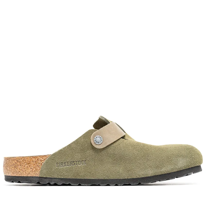 Birkenstock Boston en daim et cuir huilé - Thym