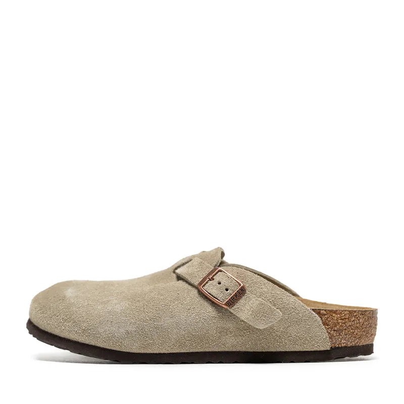Birkenstock Boston en daim (PS) - Taupe