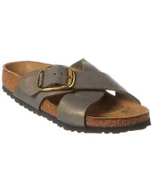 Birkenstock Siena Big Buckle Sandale en Suédine à Emboîtement Étroit