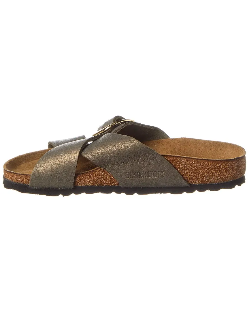 Birkenstock Siena Big Buckle Sandale en Suédine à Emboîtement Étroit