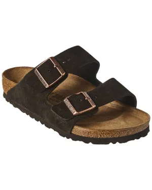 Sandale Arizona en daim et cuir pour femme Birkenstock