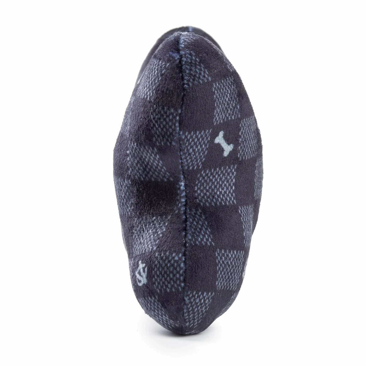 Black Checker Chewy Vuiton Bone Dog Toy