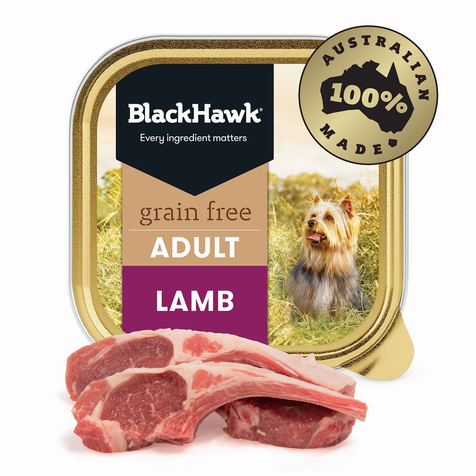 Black Hawk Grain Free Dog Food Tray Lamb