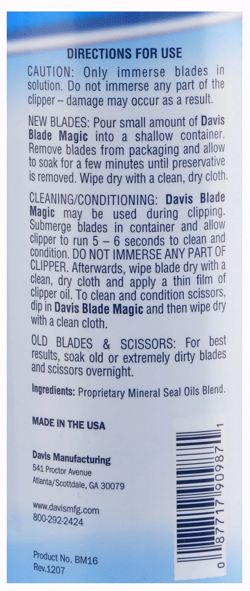 Blade Magic Grooming Clipper & Blade Lubricating Wash, 16 oz