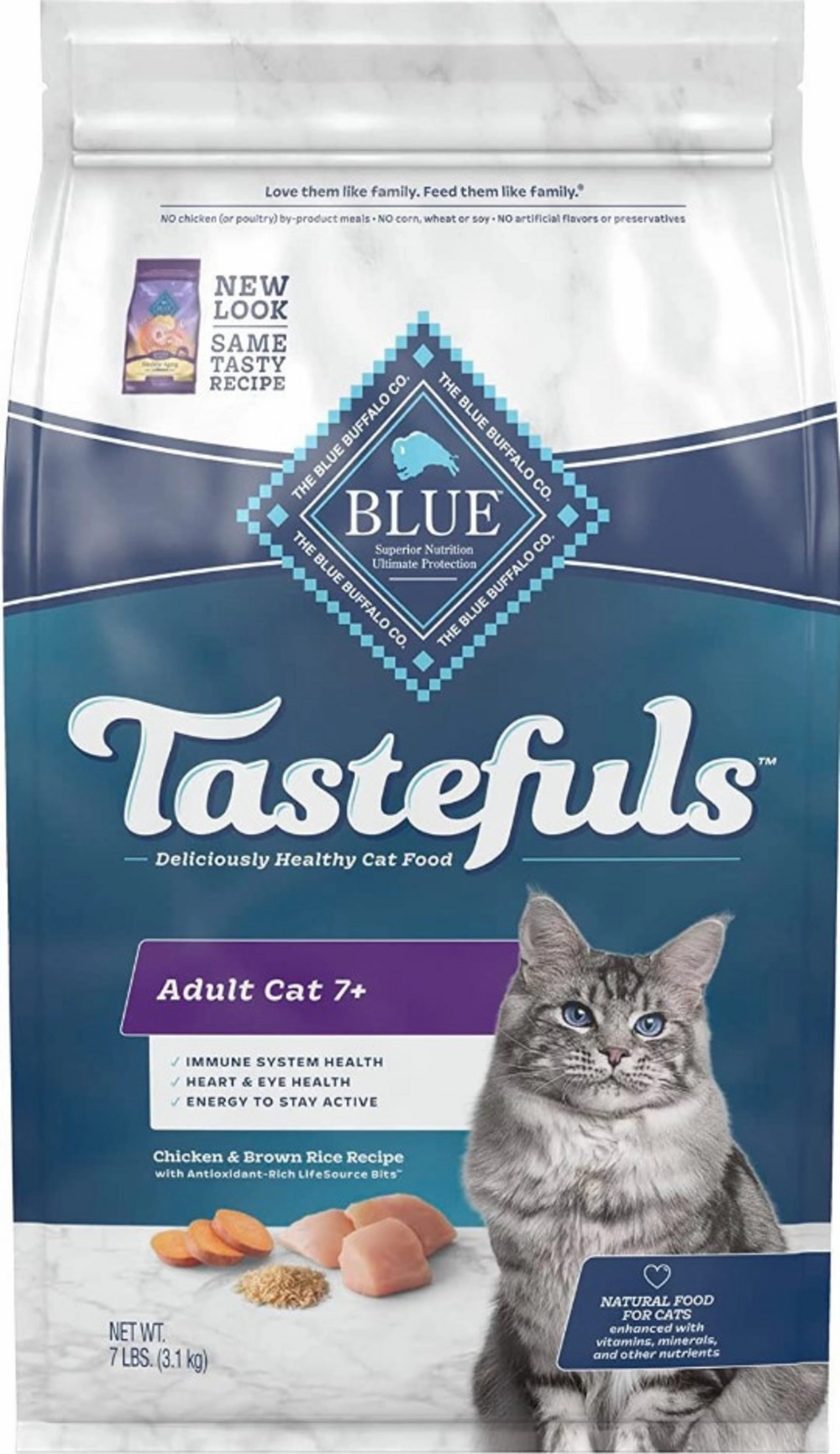 Blue Buffalo Tastefuls Adult Cat 7  Chicken & Brown Rice Recipe Dry Food