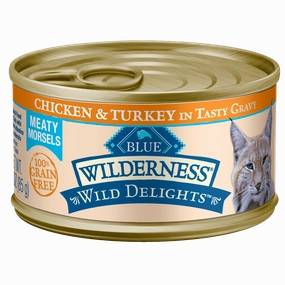 Blue Buffalo Wilderness Wild Delights Chicken and Turkey Canned Cat Food