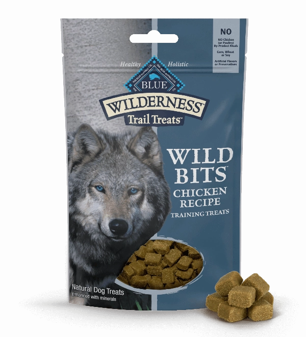 BLUE Wilderness Trail Treats Wild Bits Chicken Recipe Dog Training Treats