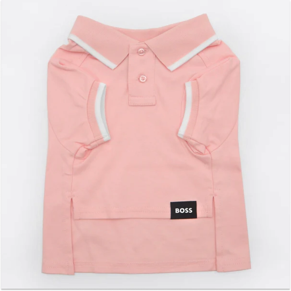 Boss Polo Tshirt for Dogs (Pink Cream)