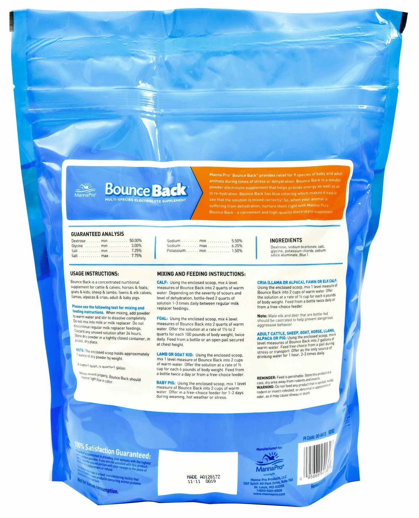 Bounce Back Multi-Species Electrolyte Supplement