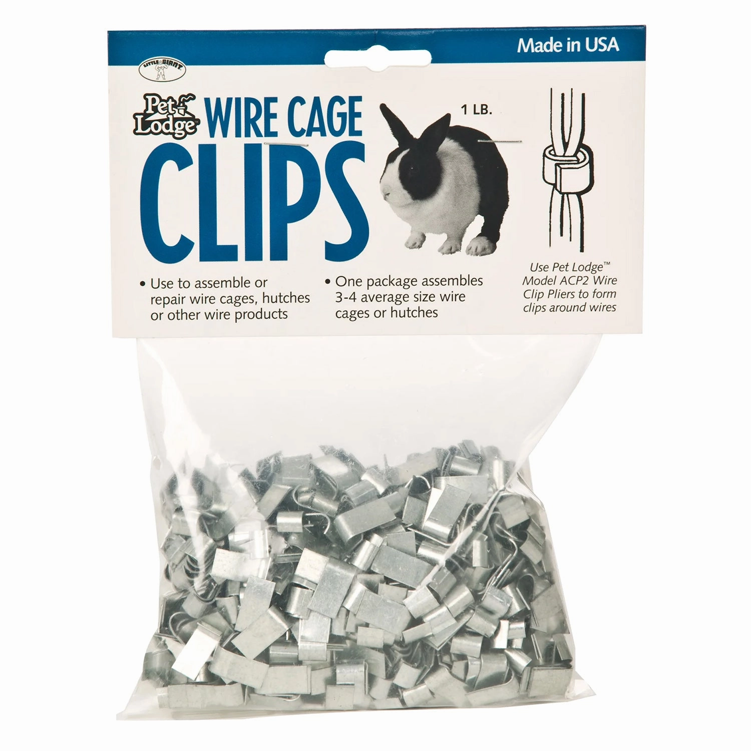 Cage Clips (J Clips), 1 lb pkg