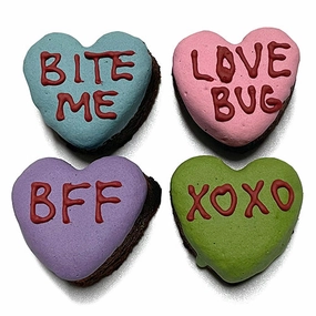 Candy Heart Brownie Bites Dog Treats