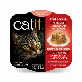 Catit Fish Dinner with Shrimp & Green Beans Grain Free Wet Cat Food