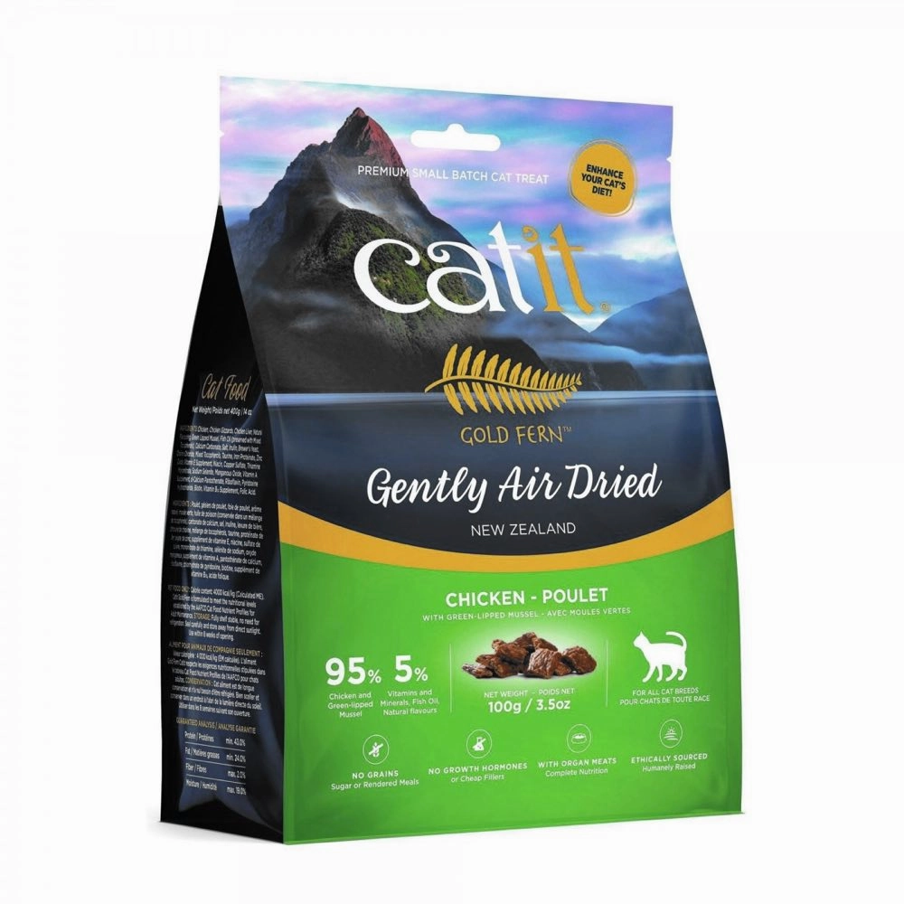 Catit Gold Fern Gently Air-Dried Chicken With Green-Lipped Mussel Adult Cat Food