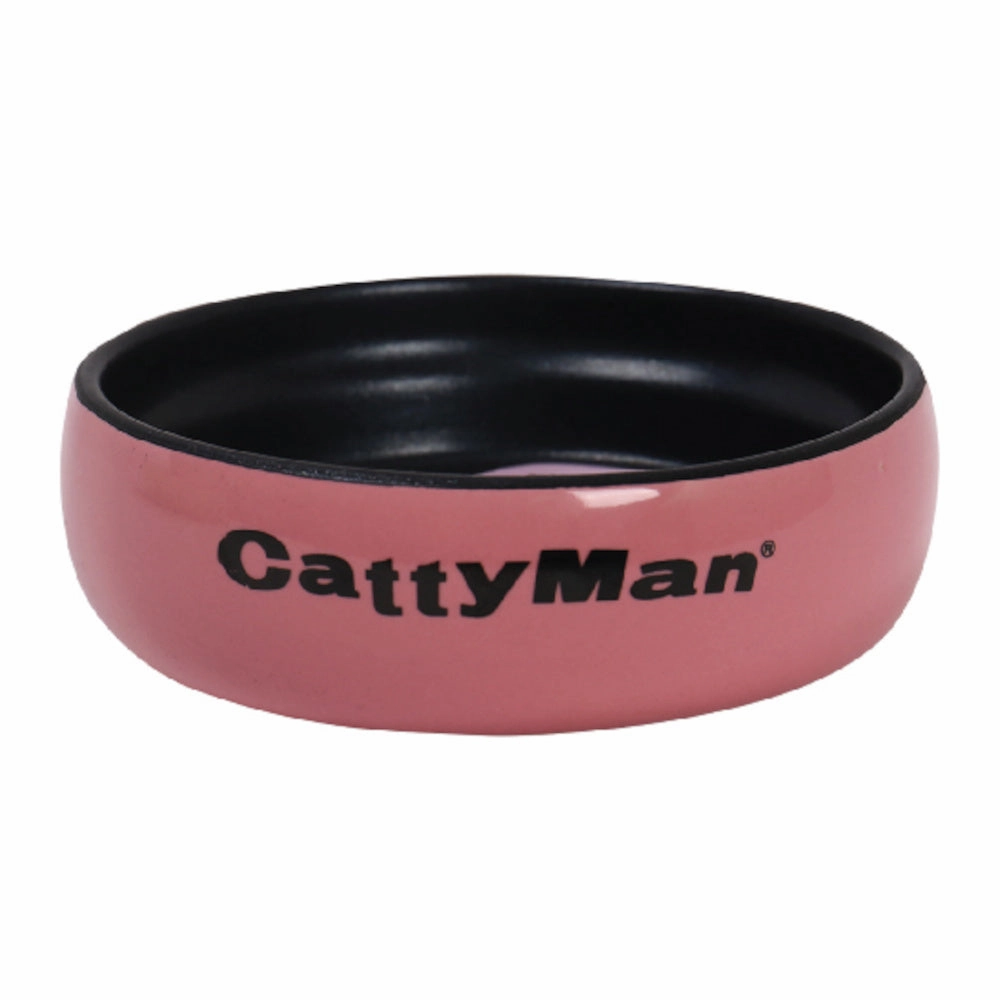 CattyMan Easy Wash Round Cat Bowl (Pink)