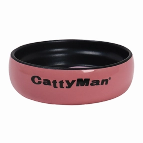 CattyMan Easy Wash Round Cat Bowl (Pink)