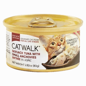 Catwalk Cat Skipjack Tuna with Small Anchovies Entree in Aspic 80g