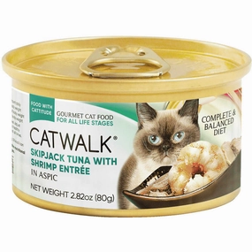 Catwalk Skipjack Tuna with Shrimp Entree In Aspic Canned Cat Food 80g