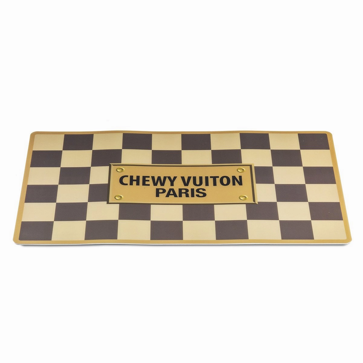 Chewy Vuiton Checker Dog Placemat