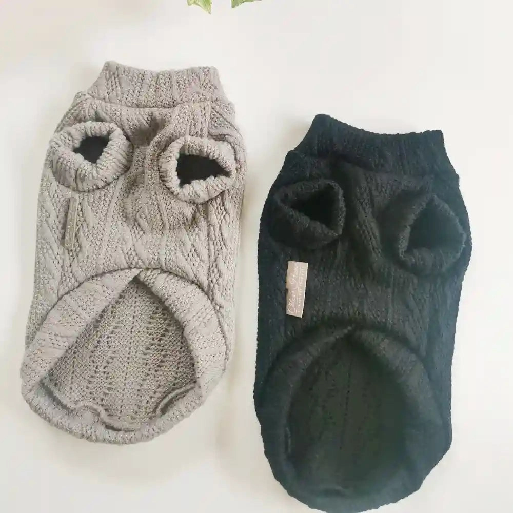 Chloe's Home Aspen Sweater for Dogs (Black)