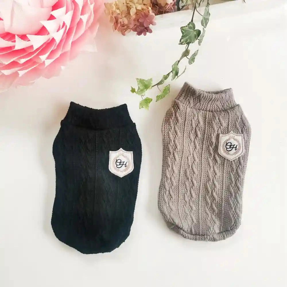 Chloe's Home Aspen Sweater for Dogs (Black)