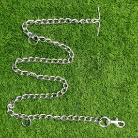 Chullbull Durable Light Weight Chain Leash and Choke Collar for Dogs
