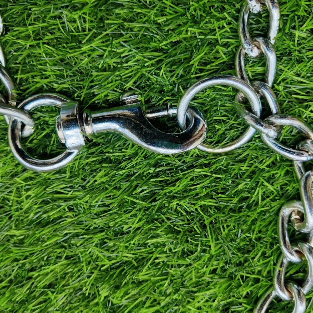 Chullbull Heavy Duty Chain Leash for Dogs (Silver)