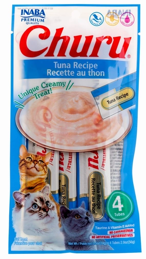Churu Tuna Puree Lickable Cat Treat, 4 pk