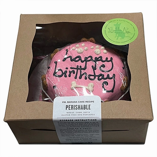 Classic Dog Birthday Cake Pink